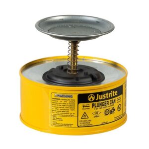 J-10118 (สีเหลือง) - กระป๋องเหล็กแบบกด ความจุ 1 ลิตร 185MM OD x 143MM H x 1KG