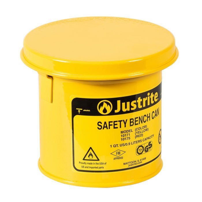 J-10171 (สีเหลือง) - กระป๋องตั้งโต๊ะเหล็ก ความจุ 1 ลิตร 124MM OD x 140MM H x 1KG