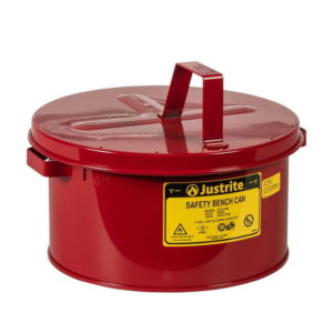 J-10575 (สีแดง) - กระป๋องตั้งโต๊ะเหล็ก ความจุ 8 ลิตร 292MM OD x 149MM H x 4KG