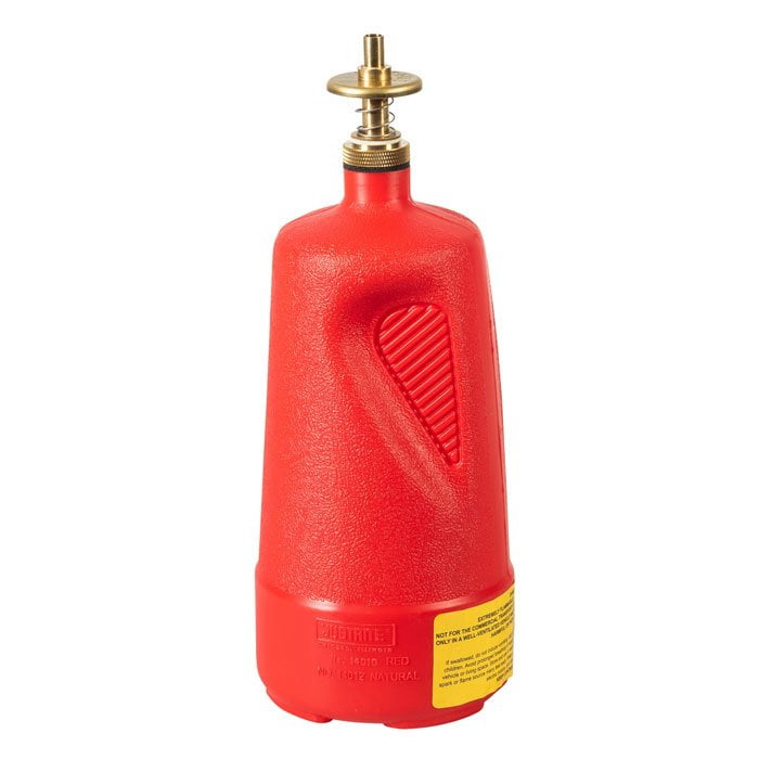 J-14010 (สีแดง) - กระป๋องจ่ายโพลีเอทิลีน ความจุ 1 ลิตร 102MM OD X 267MM H X 1KG, ปากท่อ 6MM