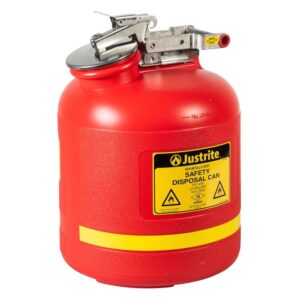 J-14765 (สีแดง) - กระป๋องโพลีเอทิลีน ความจุ 19 ลิตร พร้อมอุปกรณ์สแตนเลส 305MM OD X 508MM H X 5KG